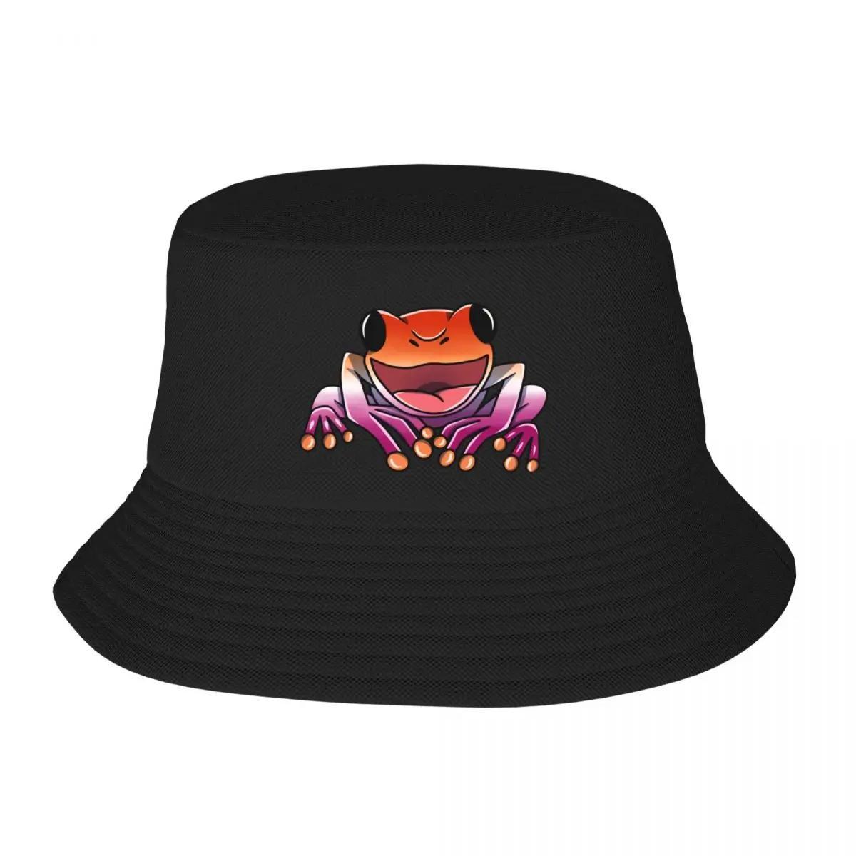New Pride Frog Bucket Hat Dad Hat Black Rave Women Unisexs