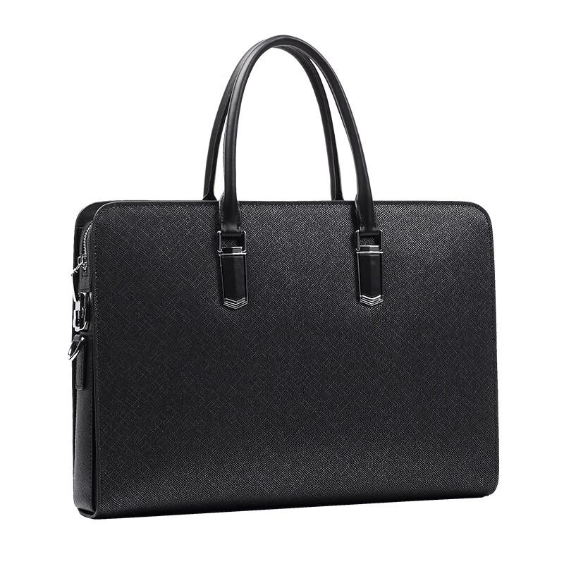 SCHWARZETIENNE Мужской премиальный кожаный портфель 38cm*7.5cm*28.5cm