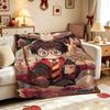 Wizard'S Magical Night Pattern Theme Flannel Blanket Suitable For All Seasons For Living Room Bedroom Gaming Room Lightweight Home Decor