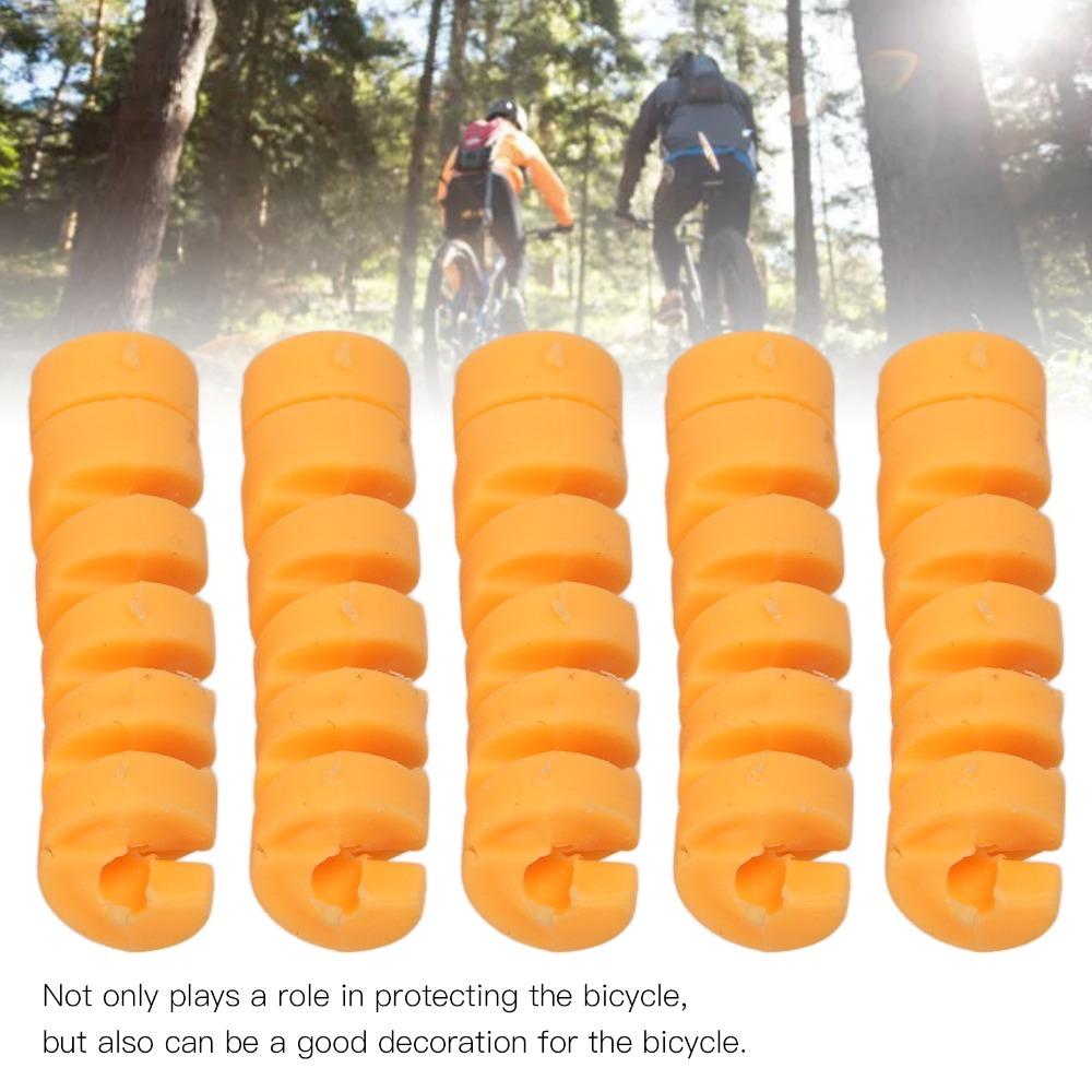 10PCS Spiral Bike Cable Sleeve Anti-Friction Bicycle Brake Line Pipe Guard  for 4mm 5mm Wire Tube