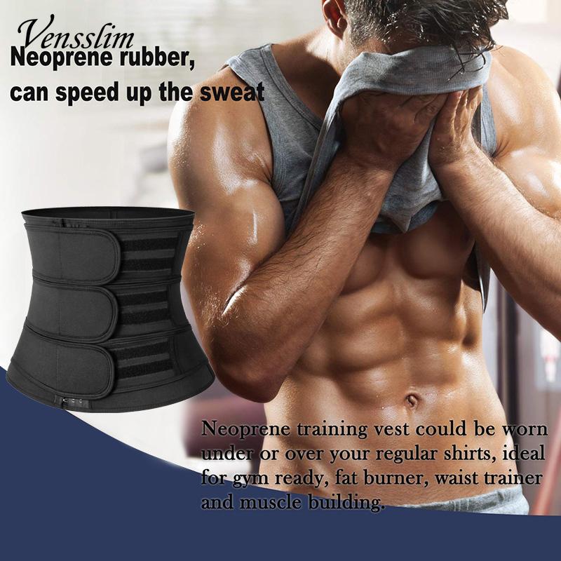 Vensslim Men Waist Trainer Corset Abdominal Slimming Belt Fitness Body Shaper Weight Loss Strap Waist Trimmer