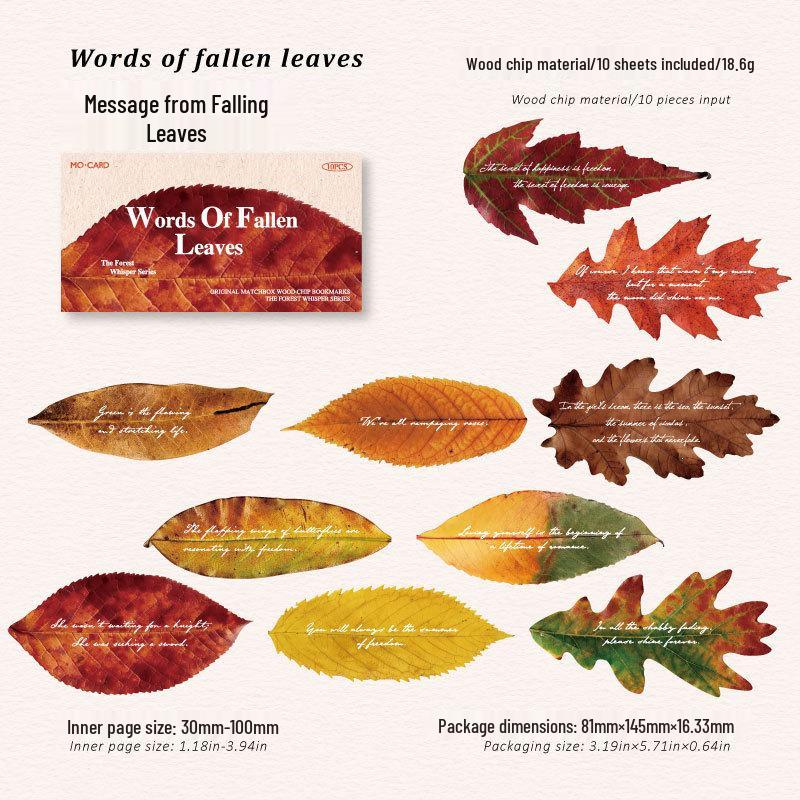 Whispers in the Woods Wood Slice Bookmark - Retro Style English Student Page Clips
