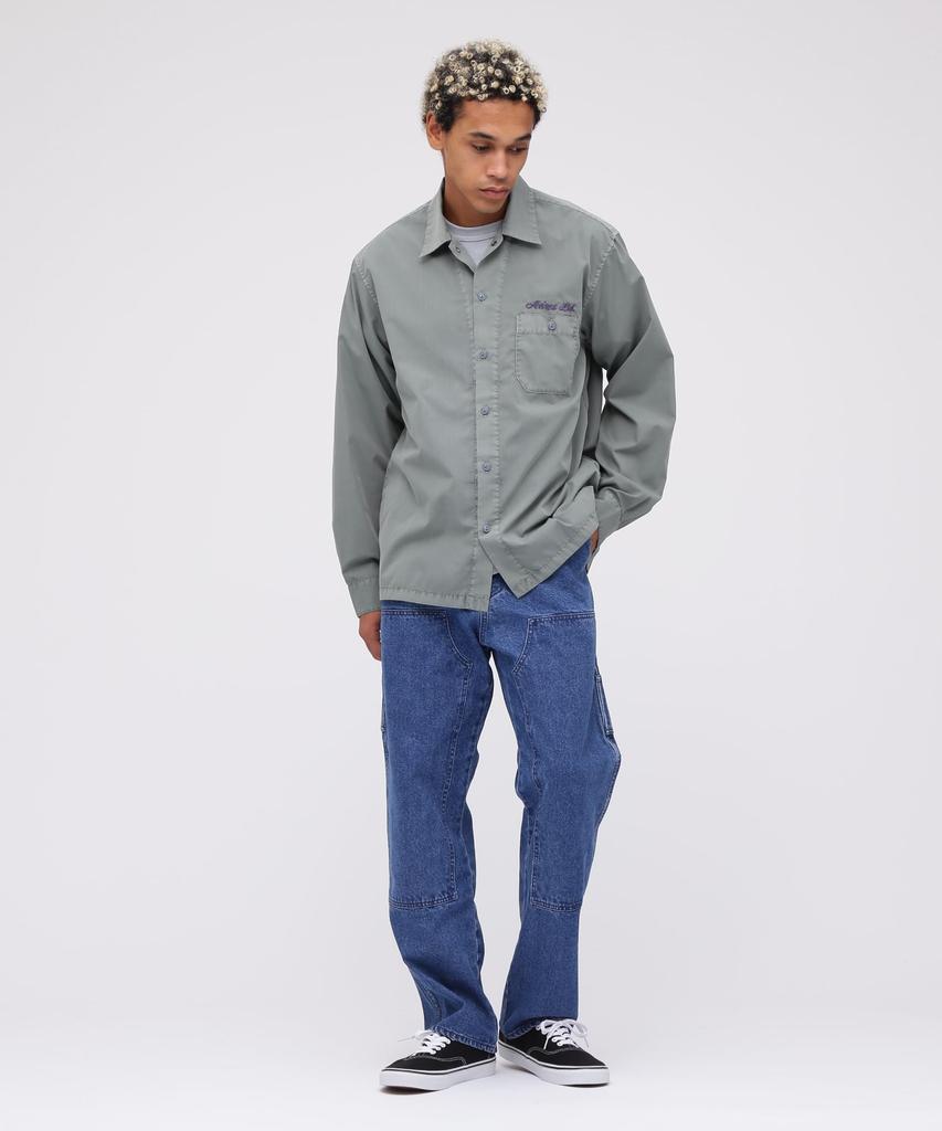 Avirex FADED ONE POINT WORK SHIRT Green Work Size L (WEB Exclusive) Men's Shirt, (140) 783-5120009