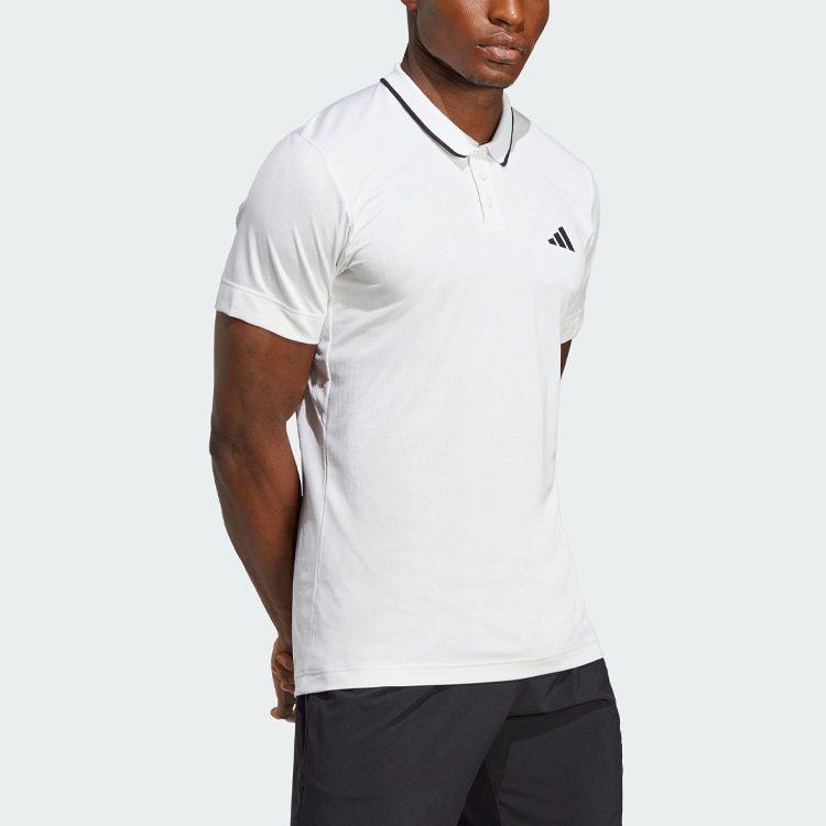 Adidas Polo Shirts Men's White Polo Collar Moderate Straight Fit HS3317