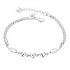 Ladies Chain Bracelet Adjustable Allergic Free Alloy Bracelet Heart Charm Bracelet with Wing Female Jewelry Gift for Wife Girlfriend