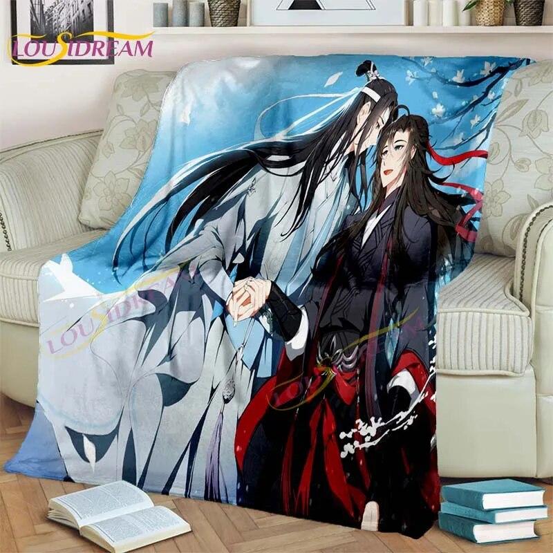 Official Grandmaster of Demonic Blanket Cartoon Blankets Wei Wu Xian Blankets Bed Sofa Soft Blanket Novel Lover Fan Gifts