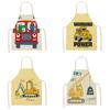 Car Pattern Children's Apron Vehicle Theme Printed Apron New Cleaning Clothes  Home Use