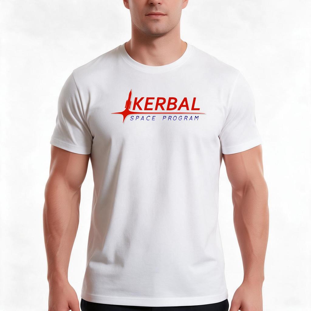 Kerbal Space Program Tshirt Summer Casual Cotton Tee Oversized Streetwear Tops Vintage Graphic Print Loose Fit Short Sleeve