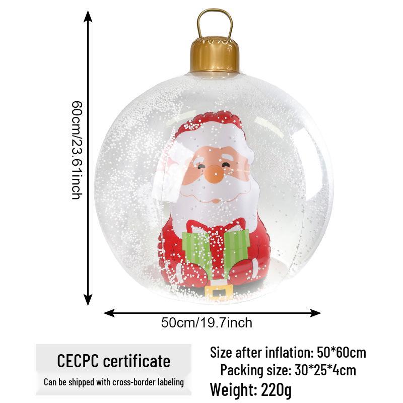 Cross-Border Christmas Courtyard Decoration: PVC Lantern & Inflatable Christmas Ball Set
