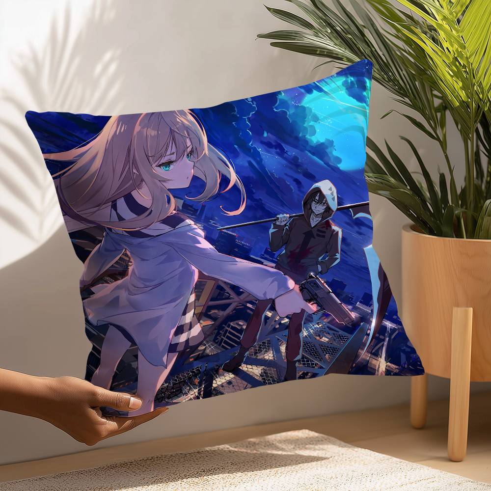 

A-Angels Of Death Pillow Case Sofa Decorative Home Double-sided Printing Short Plush Cushion Pillow Cover Holiday Gift 12x12Inch