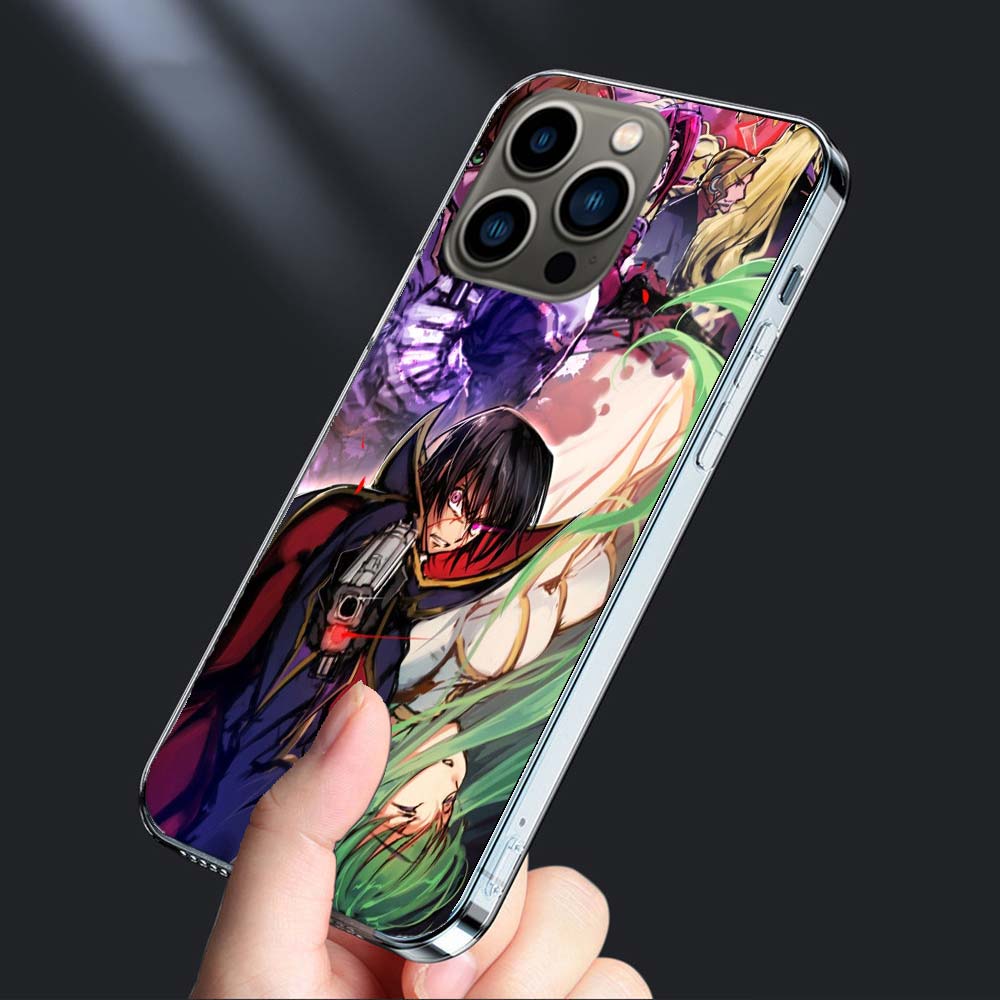 Code G-Geass Zero Anime Handyhülle Für Iphone 16E 15 Pro 14 Plus 17E 16 17 Pro Max Air 11 12 13 Mini Stoßfeste Hülle Niedliche Abdeckung