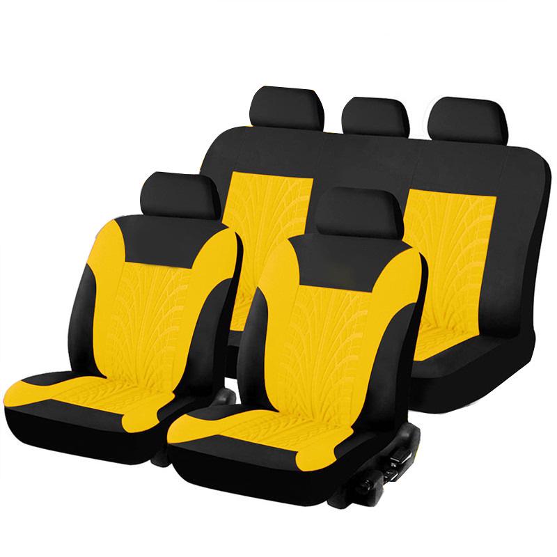 Universal Car Seat Cover with Woven Waistline & Tire Pattern for Europe, America, Middle East
