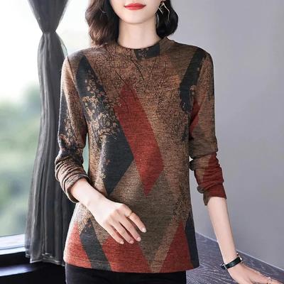 Pullovers Women Long Sleeves Autumn Winter Padded Blouse Oversized Half Turtleneck Loose Large Size Slim Pullover Tops