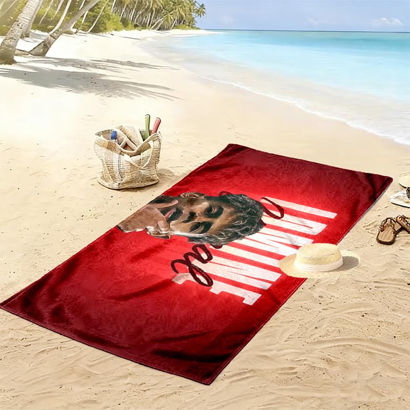 Lamine Yamal Print Beach Towel, Large Soft Quick Dry Towel for Beach Camping Swimming
