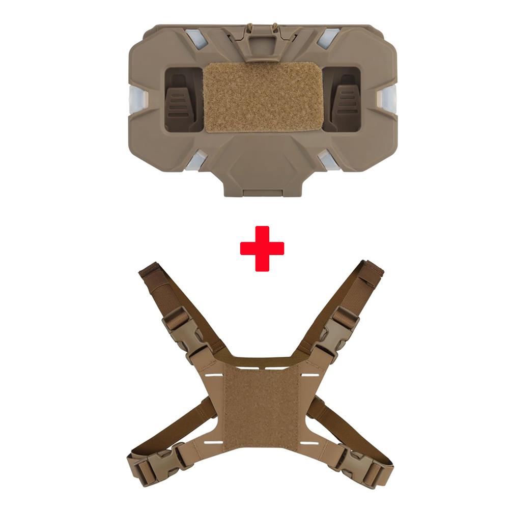 NEW Tactical MOLLE Folding Navigation Board Airsoft Map Case Mobile Phone Holder, Vest Chest Fixed Strap for Airsoft Accessories