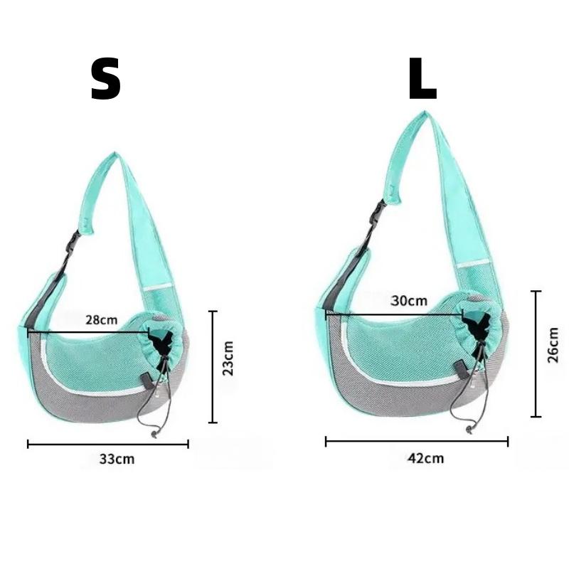 Pet Sling Carrier Breathable Mesh Single Shoulder Bag Drawstring Zipper Crossbody Pet Travel Bag Simple Fashion Portable Outdoor