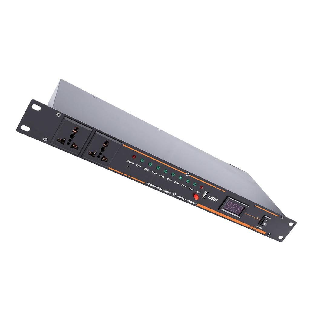 10 Outlet Power Sequencer Conditioner Professional Digital Display Power Sequencer Regulator for Sound Equipment