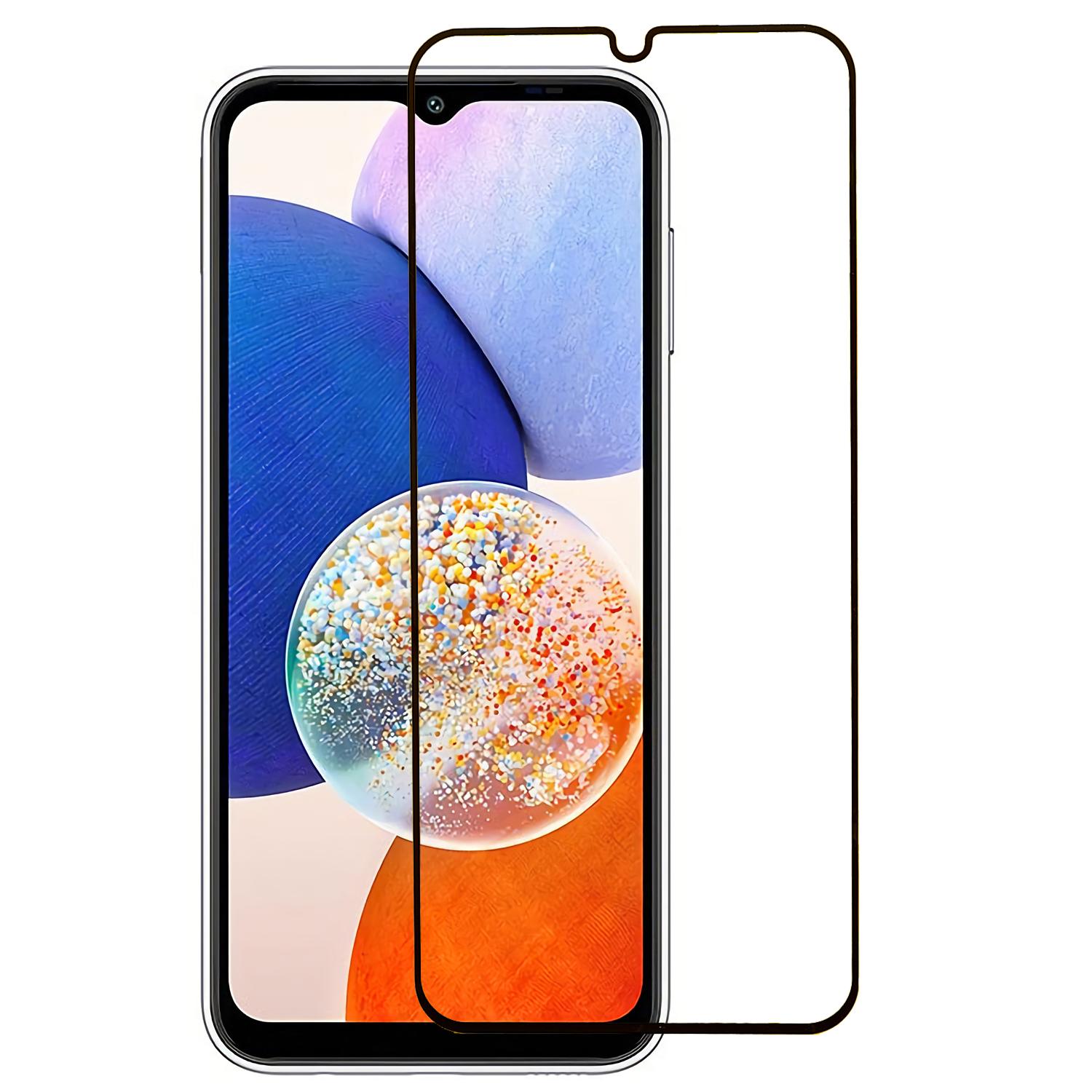 

Anti-explosion Screen Protector For Samsung Galaxy A14 5G/A14 4G 9D Silk Printing Full Covering Screen Tempered Glass Film Type A