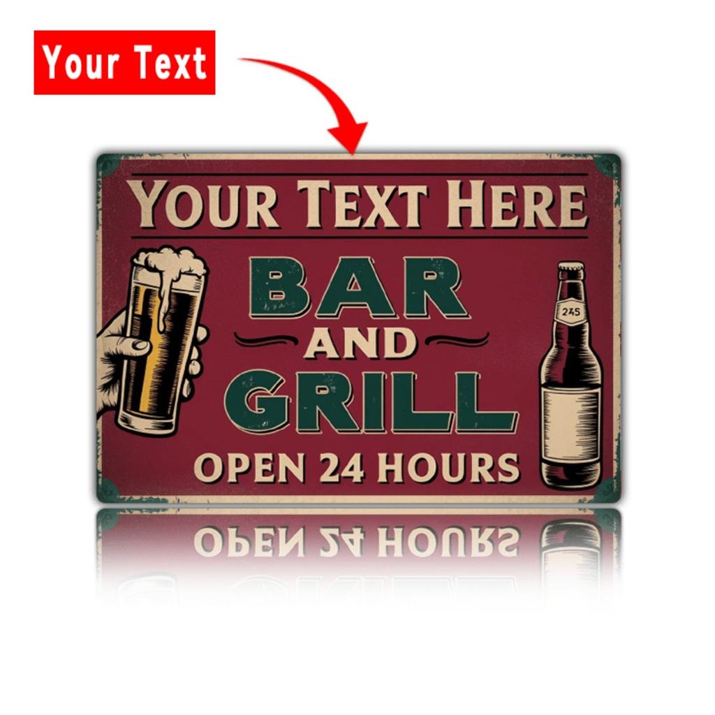 Custom Metal Tin Sign Beer Pub Bar Man Cave Garage Wall Art Decor