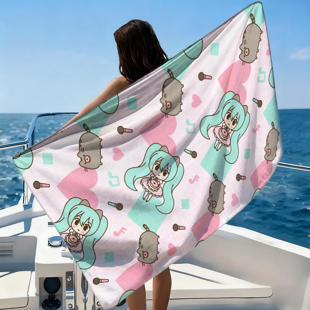 Cartoon Beach Towel Quick-drying Super Absorbent M-MikueS-ES Towel Suitable for Beach Vacation Pool Gym Summer Gift for Friends