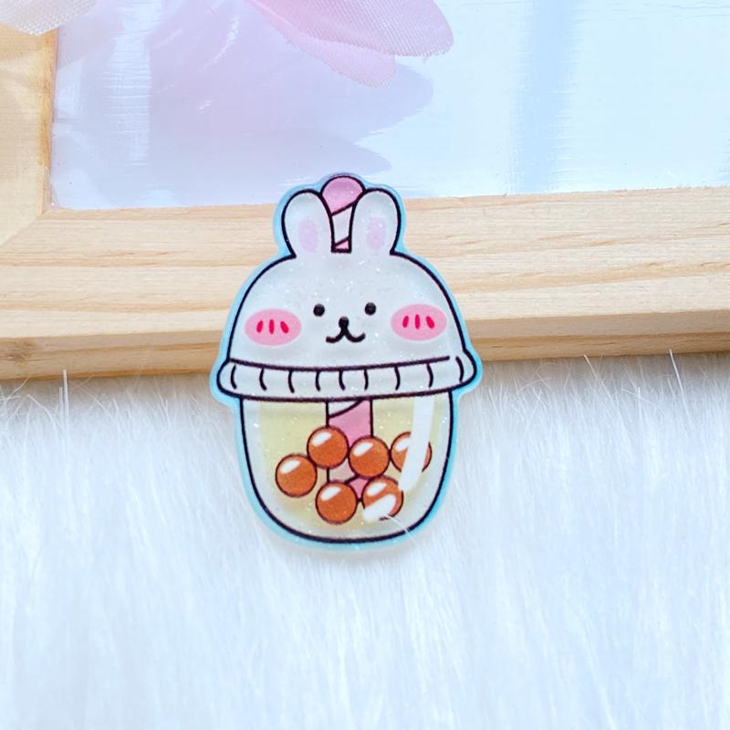 

10Pcs New Cute Cartoon Acrylic Lovely Drink Cup Flat Back Cabochons Scrapbooking DIY Jewelry Craft Decoration Accessorie Q55