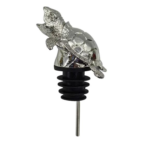 Turtle Wine Pourer Metal Decanter Spout with Drip-Free Design Elegant Bar Accessory