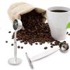 Edelstahl-Ständer Tamper Löffel Werkzeuge 2 in 1 Kaffee Scoop Tragbare Kaffeepulver Messlöffel