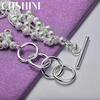 CHSHINE 925 Sterling Silver Matte Beads Chain Bracelet Fashion Charm Wedding Party For Women Jewelry