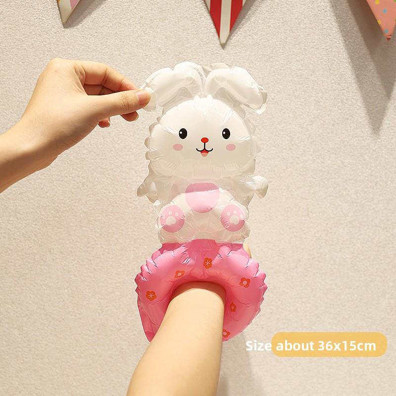 Children's Cartoon Wrist Balloons, Birthday Decorations, Kindergarten Small Gifts, Holding Inflatable Wristbands, Setting Up Stalls, Toys