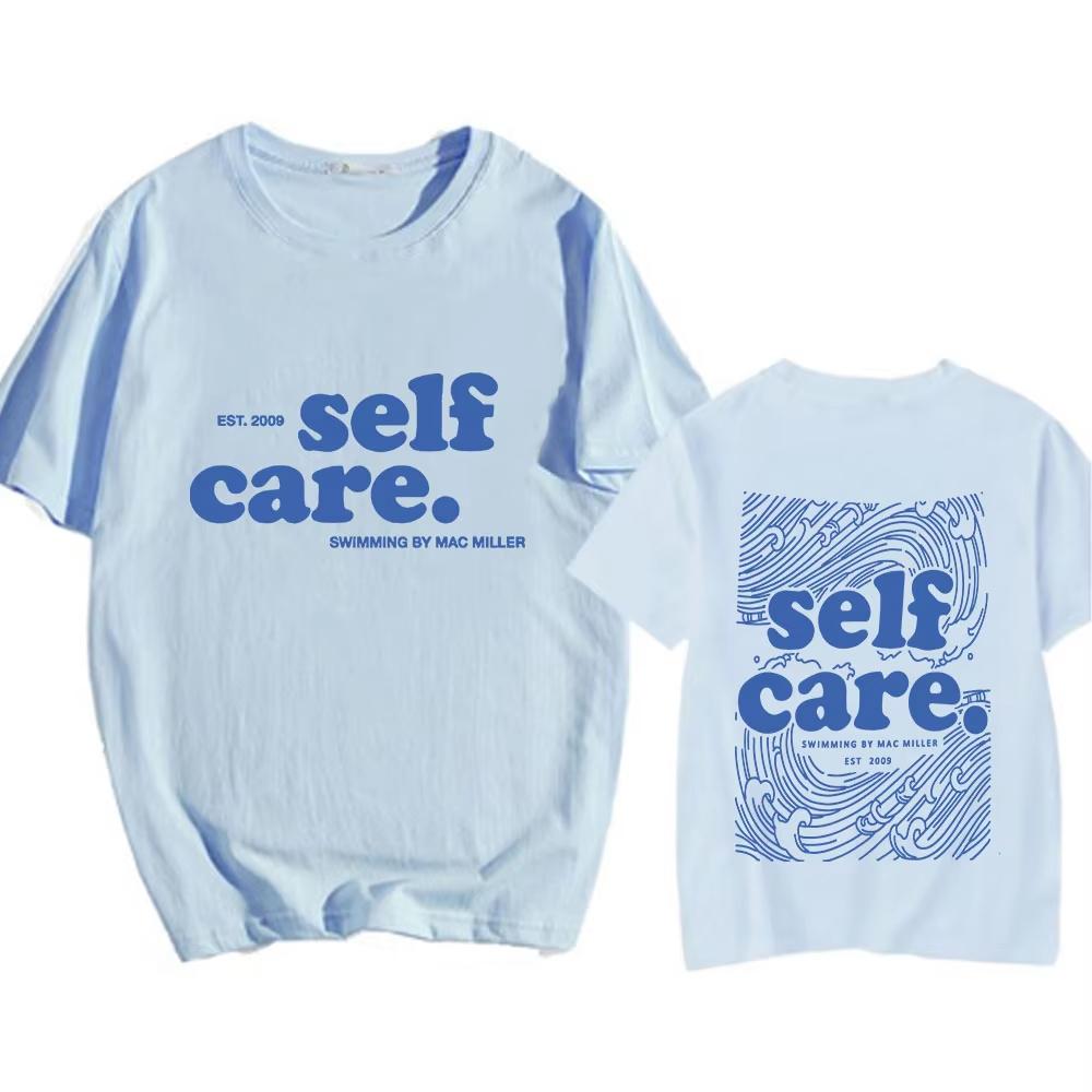 

Macc Miller Self Care Tshirts Heavy Unisextal Casual Unisex Teeshirt Short Sleeve Summer Spring Tshirts Hip Hop Streetwear Clothes 4XL