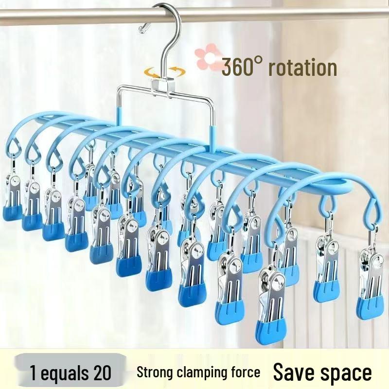 Cintre multi-clips pour nouveau-né: Idéal pour sécher les chaussettes, les bavoirs, les chapeaux et le rangement de la garde-robe