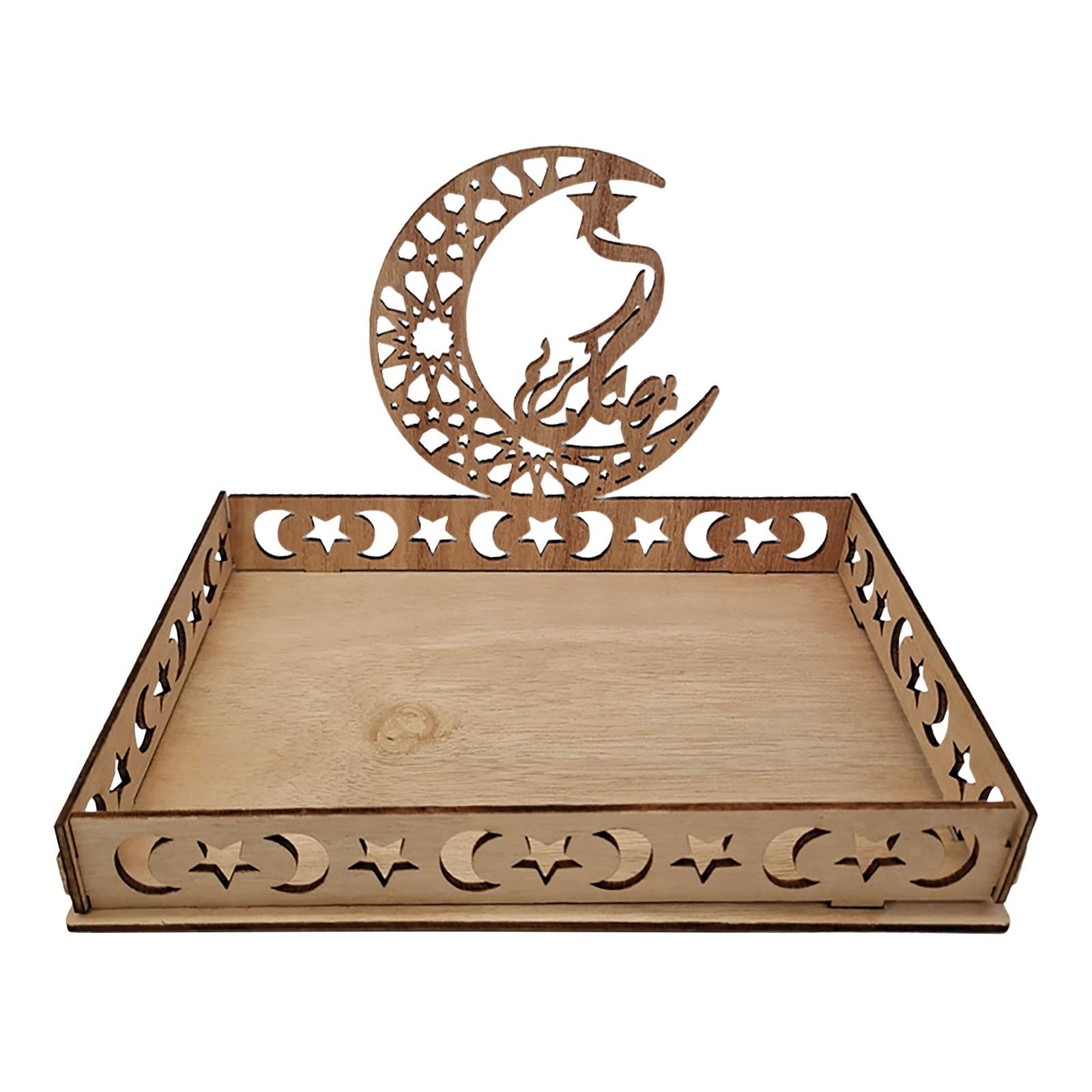 Diy Wooden Tray Ornament Dining Table Tray Home Decoration Desktop Decoration Tray Diy Home Shatterproof Ornament Set One Size