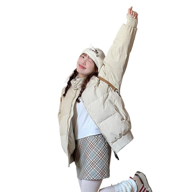 Fashion down jacket for women's autumn and winter 2024 new model feels super good-looking, small man with velvet super thick jacket