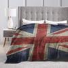 Vintage UK British Flag Sherpa Blanket Soft Warm Flannel Throw Blanket Bedding for Bed Living room Picnic Travel Home Couch