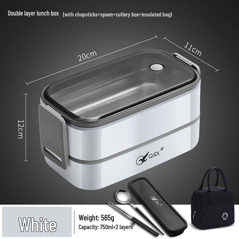 ZISIZ Japanese Style 304 Stainless Steel Insulated Bento Box