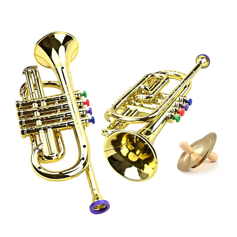 Children Educational Trumpet for Kids Early Developmental Trumpet Cymbal Toy