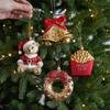 New Year Gold-Red Glitter Pendant for Christmas Tree or Window Decoration