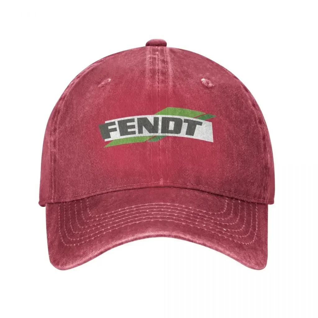 Fendt Baseball Cap Vintage Distressed Washed Snapback Hat Unisex Style Outdoor Running Golf Hats Cap