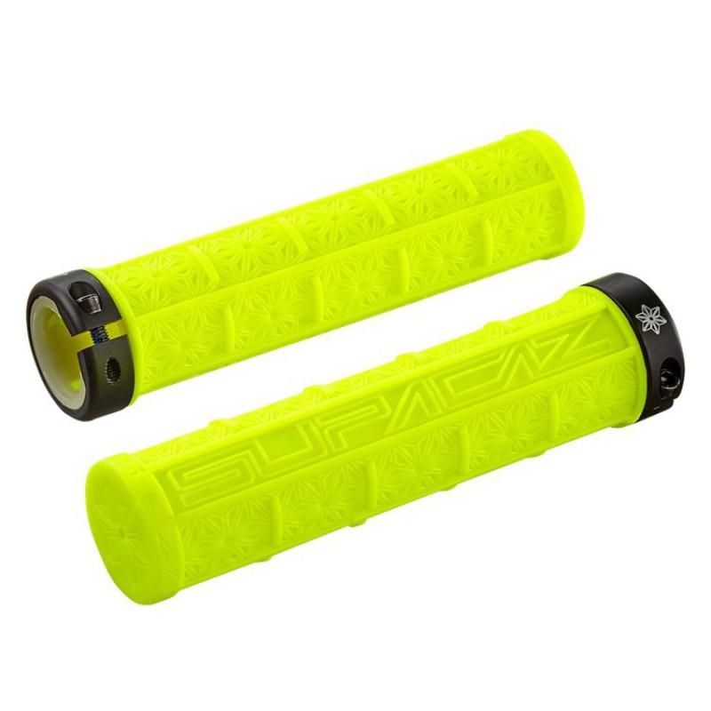Supacaz Chrysanthemum Handlebar Grips Mountain Bike Silicone Shock Absorbing Lock-on Grip Set