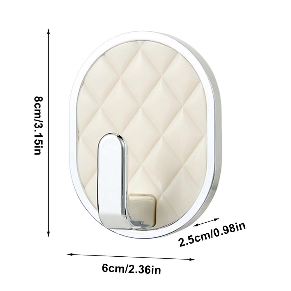

Adhesive Hooks Heavy Duty Waterproof Hanger Sticky Hooks for Walls No Damage for Shower Door Bathroom Bedroom Living Room білий