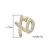 High Hip Hop XO Letter Pendant Necklace for Women Men, Fashion Creative Cubic Zirconia Exaggerated Hip Hop Rock Gift Jewelry