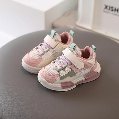 Spring New Kids' Casual Sneakers: Trendy Boys' Sports Shoes & Girls' Breathable Mesh Soft Sole Baby Shoes