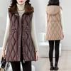 Wear a vest for women's medium and long autumn and winter new products, slim down cotton clothes, vest jackets, thickened vests