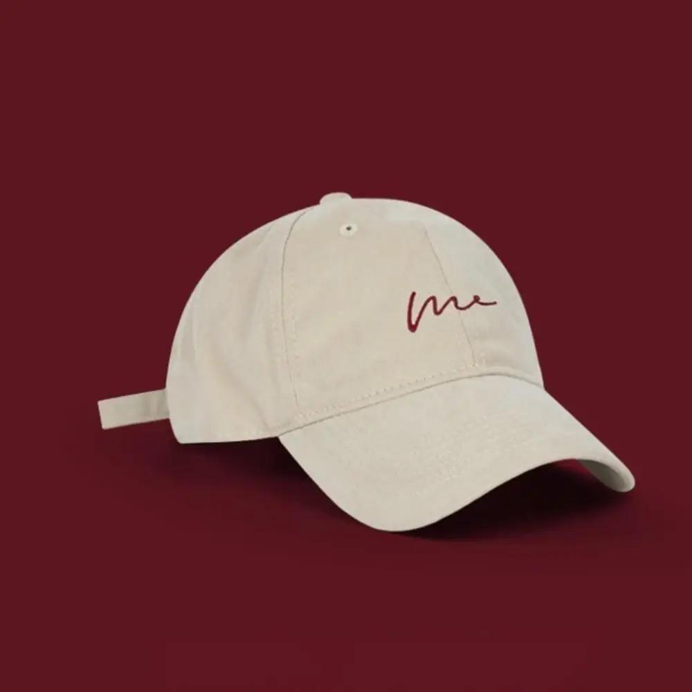 Korean Versatile Letter Embroidery Baseball Hat Female Retro Outdoor Sunshade Duck Tongue Cap