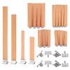 Wooden Wick Candle Making Kit with Clip Base Natural Smokeless DIY Candle Jar Supplies for Homemade Soy Wax Crafting Tools