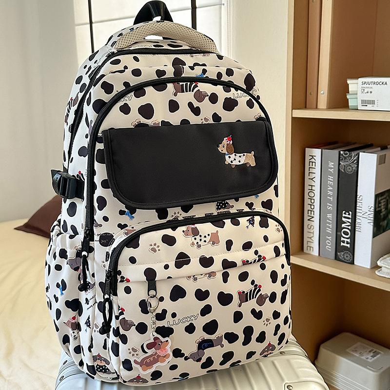 New High-value, Fresh, Sweet and Cute Dog Backpack, Lightweight and Large-capacity Backpack for Junior High School Students