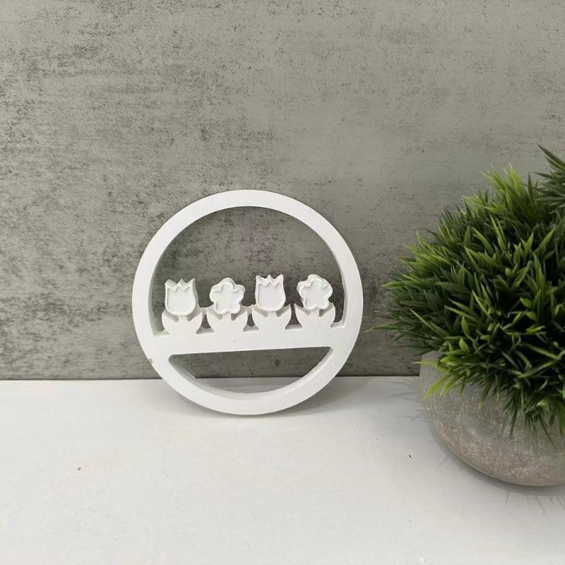 Bird Flower Wreath Silicones Molds for Making Room Decoration, Circular Shaped Resins Molds for Epoxy Resin Casting