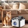 Fontanella per Acqua per Animali Domestici Pratica 3.2L Acciaio Inossidabile Senza Fili a Batteria Sensore di Movimento Silenziosa Filtrata Dispenser per Acqua per Gatti e Cani