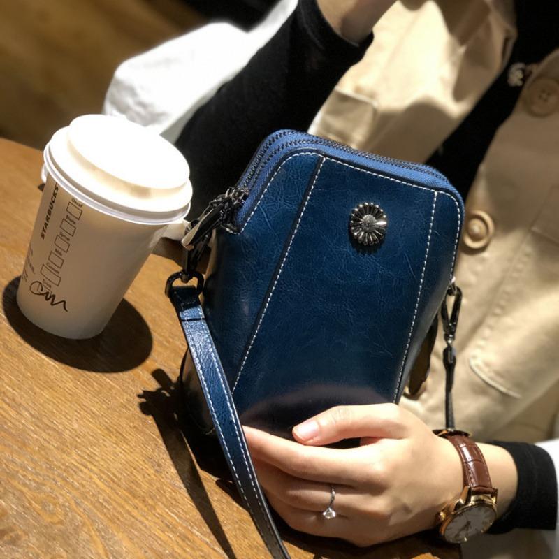Geantă mică pentru femei, geantă de umăr unică, geantă crossbody pentru femei, geantă ușoară de lux de nișă, geantă de telefon mobil din piele de vacă Sense, geantă de umăr pentru femei