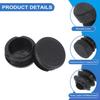 PATIKIL 1-1/2" Plastic Tube End Caps, 4 Pieces Round Hole Plug Inserts for Round Iron Pipe Chair Legs, Tables, Bookcases, and Patio Furniture, Black